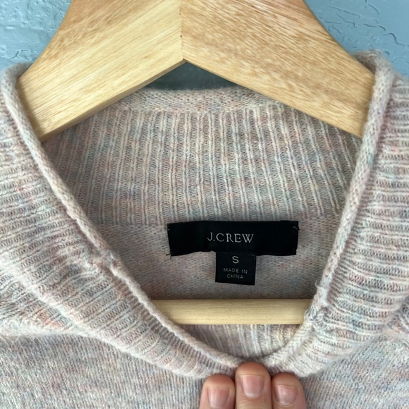 JCREW Rollneck Sweater in Supersoft Yarn, Ivory Rainbow, Size S - Picture 9 of 9